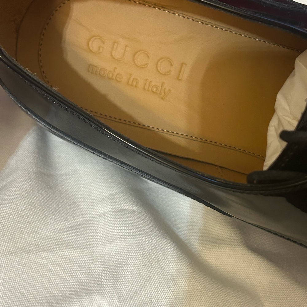 Gucci Men's Black Leather Shoes NWT - Picture 8 of 10
